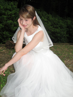 Voile de mariée court blanc haut de gamme en satin à bord festonné, style forêt florale 3D, pour séance photo de mariage
