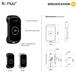 Kemuu Ttlock Keyless Electronic Smart <b>Lock</b> Furniture Rfid Nfc Locker <b>Cabinet</b> Door System With Software for Hotel School Gym A820 - Product Image 5