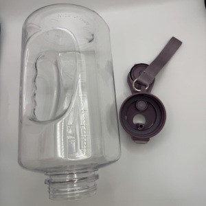 ホットセール 元風 再利用可能 透明ウォーターカップ 1600ml PC ジム スポーツボトル ロープ付き - Product Image 5