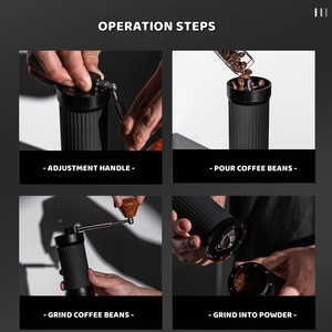 เครื่องบดกาแฟแบบพกพา<span class=keywords><strong>ที่</strong></span>ทันสมัยเครื่อง<span class=keywords><strong>บด</strong></span><span class=keywords><strong>กาแฟ</strong></span>อลูมิเนียมอัลลอยด์420ด้วย<span class=keywords><strong>มือ</strong></span>7ดาวพร้อม<span class=keywords><strong>ที่</strong></span>จับพับได้ - Product Image 4