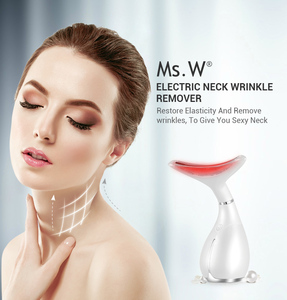 La sra. W nuevo Anti-envejecimiento máquina de elevación de la piel para el cuello iónica cuello vibración delfín masajeador - Product Image 5
