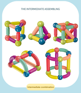 Jeu de construction magnétique créatif 3D pour enfants, jouet éducatif à assembler, bâtonnets magnétiques, blocs de construction magnétiques - Product Image 6