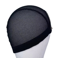 IRUIBEAUTY Filet à cheveux élastique et respirant avec sangle réglable en matériau composite, bonnet de perruque en U noir pour fermeture frontale DIY, usage domestique