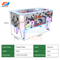 Nouvelle conception Table de football électronique d'intérieur à monnayeur en plastique, 2 joueurs, 8 coups standard, LED, grande taille, garantie 1 an