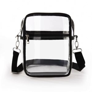 Imaiwill MG 1281 Custom New Style <b>Stadium</b>-Approved PVC <b>Screen</b> Printed Crossbody Tote Bag Clear Transparent Purse Men Promotional - Product Image 1