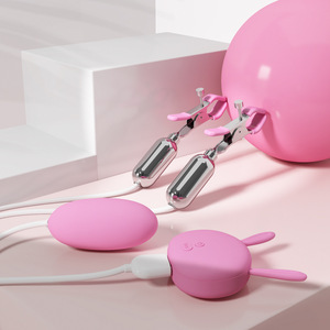 Moonuo Masseur vibrant rechargeable double point de stimulation clitoridienne et à trois points pour mamelons, masturbateur féminin (Transfrontalier) - Product Image 4