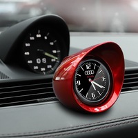 Horloge de voiture lumineuse électronique numérique à quartz, style dessin animé, décoration en plastique et métal pour intérieur de voiture