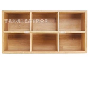 Caja de almacenamiento portátil de madera con asa, organizador de bolsas de té y café, caja de almacenamiento rectangular para escritorio, compartimentos de color sólido - Product Image 5