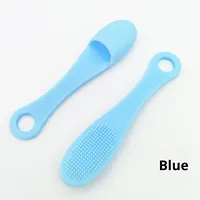Nouvelle brosse nettoyante faciale en silicone couleur macaron 2026, forme patte de chat, lavable, avec trou de suspension pour pores du nez