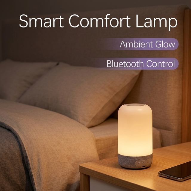 Portable BT 5.0 Brightness Adjustable Touch High Quality Rechargeable Battery App Supported RGB Night Lamp White Noise Machine