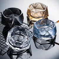 Petit cendrier en verre électroplaqué avec logo personnalisé, mini cendrier décoratif en verre pour cigares, idéal pour les cadeaux et la maison