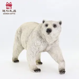 Daren hediyeler reçine hayvan heykel dekorasyon kutup ayısı masaüstü ev heykeli dekor reçine el sanatları