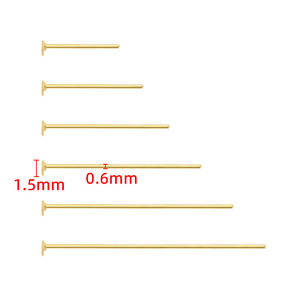 Stainless Steel T Pin Head Pin | PVD Gold Plated DIY Jewelry <b>Making</b> Findings <b>Beading</b> Pins for Necklace <b>Bracelet</b> Handmade Craft - Product Image 5