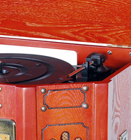 Ancel — d'enregistrement Audio en bois, gramophone classique, MP3 CD, cassette nostalgique, centre de musique, vinyle, lecteur à plateau