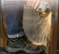 Zapatos de seguridad para hombre, botas de trabajo antiimpacto para obras de construcción, puntera de acero, resistentes al agua, antideslizantes y a prueba de pinchazos