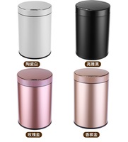 Poubelle intelligente automatique pour usage domestique avec batterie, en acier inoxydable, à capteur, grande taille, gain de place, utilisation intérieure