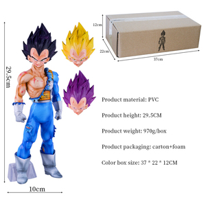 Super Cool Deluxe Packaging 29,5 cm PVC Vegeta <span class=keywords><strong>Anime</strong></span> Figura Triple-Headed DBZ <span class=keywords><strong>Dragon</strong></span> Balls Damage From Triple <span class=keywords><strong>War</strong></span> Animation - Product Image 2