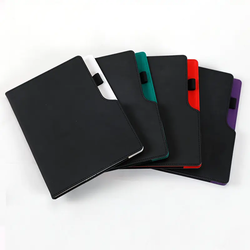 Hot sale Handmade A5 Notebook Custom Planner Agenda 2024 PU Leather Journal Notebook with Pen Bag