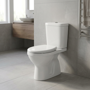 Conjunto de inodoro de cerámica Vistaar y lavabo con pedestal, sifón en P, sanitario para baño, montaje en suelo. - Product Image 2