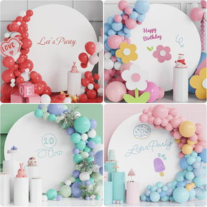 Copertura per Sfondo Circolare Monocolore per Matrimoni, Baby Shower, Feste di Compleanno, Fotografia per Bambini - Sfondo Fotografico Elastico - Product Image 6