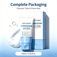 Nettoyant Visage OEM Marque Privée au Peptide de Cuivre GHK-CU, Nourrissant, Anti-Âge, Doux, au Curcuma Coréen et à l'Acide Hyaluronique