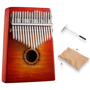 Hluru Wholesale Kalimba楽器販売を購入17ピックアップ付きキーサムピアノKG17-gRed