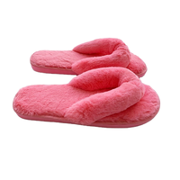 Claquettes d'intérieur légères et super confortables en fausse fourrure pour femmes et jeunes filles, vegan, couleur unie, automne, bout ouvert, moelleuses