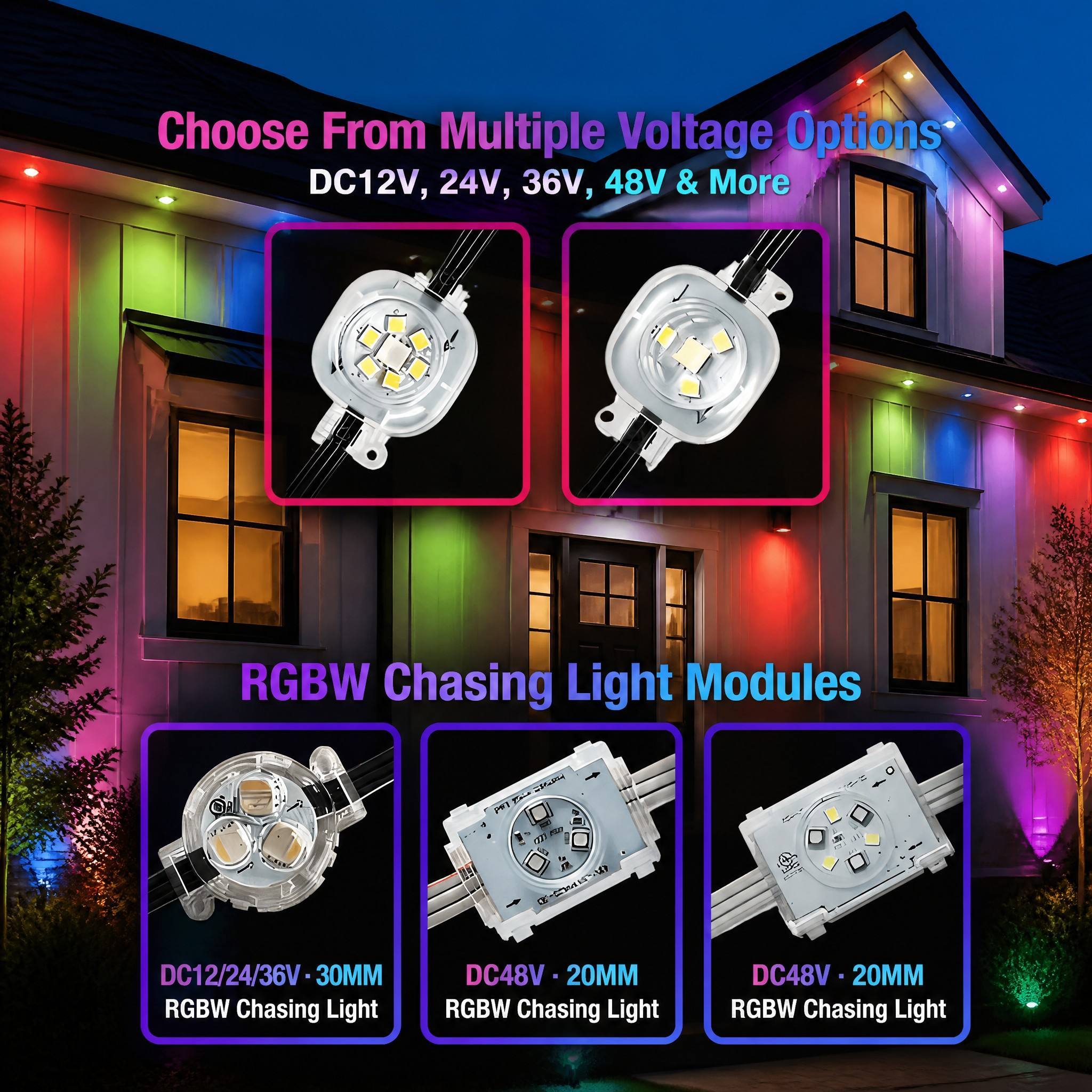 Permanent Outdoor Track Led Pixel Point Light House Decoration Waterproof Ip68 12v Point Light Source String Light · image 4