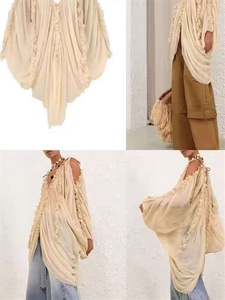 Para Siempre Es Demasiado Lejos, <span class=keywords><strong>Quiero</strong></span> Ver el Mundo Contigo~ Camiseta Romántica Francesa con Hombros Descubiertos, Cuello en V, Plisada y Tejida, Estilo Vacacional - Product Image 3