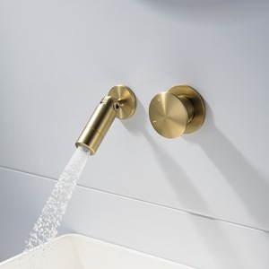 Wall Mount Basin Faucet Single Handle Ceramic Valve Core Copper Faucet For Washbasin - Product Image 2