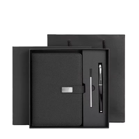 Ensemble Promotionnel de Luxe Personnalisé A5 Stylo Journal Rechargeable en Cuir PU Magnétique Bureau d'Affaires Papeterie Cadeau Noël