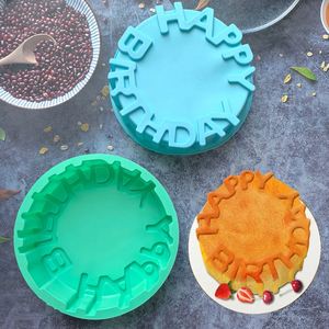 <b>Silicone</b> Cake Mold Festival Cake <b>Baking</b> Pan Mousse Mould 3D DIY Circular Happy Birthday Handmade Kitchen <b>Baking</b> Tools - Product Image 2