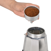 Machine à expresso électrique OEM en alliage d'aluminium, style américain, isolation thermique (0-6 heures), fonctionnement à une touche, 6 tasses