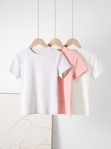 <span class=keywords><strong>Camisetas</strong></span> <span class=keywords><strong>de</strong></span> Algodón para Mujer al por Mayor con Logotipo Personalizado, Talla Grande, Estilo Crop Top, Manga Corta, Raglán - Product Image 4