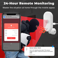 Tuya Smart Home PIR Sensor Anti Theft Infrared Motion Sensor Tuya WIFI PIR Detector with 80db Alarm Sound Home Factory Security