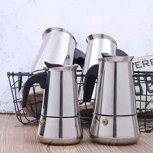 <span class=keywords><strong>Cafetera</strong></span> Italiana Clásica de Acero Inoxidable para Espresso, 2-<span class=keywords><strong>9</strong></span> <span class=keywords><strong>Tazas</strong></span>, Plateada, Apta para Inducción, <span class=keywords><strong>Cafetera</strong></span> Moka Portátil con Tapa para Estufa - Product Image 1