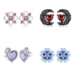 Jiangyuan gioielli in argento 925 in argento sterling paffuto piccolo martin pescatore orecchino orecchino con perla zircone <span class=keywords><strong>orecchini</strong></span> <span class=keywords><strong>a</strong></span> goccia con fiori - Product Image 2