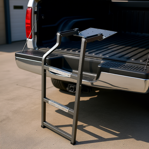 Scala per Portellone Posteriore in Alluminio con Piastre Antiscivolo e Piedini in Gomma Durevole, Facile da Installare, Accessorio per Controllo Carico - Product Image 2