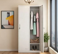 Armoire de rangement en métal à 2 portes pour bureau, école, employés