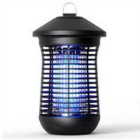 Lampe anti-insectes extérieure étanche, tue-moustiques et mouches, lumière UV, indice IP33, choc électrique contrôlé par la lumière, minuterie intelligente
