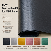 Rouleau de film décoratif en PVC industriel pour la lamination des surfaces de panneaux MDF d'hôtel, des panneaux de meubles et la finition personnalisée des panneaux intérieurs