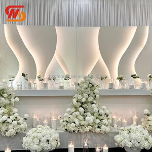 SMOOTH New Style Event Stage PVC <b>Backdrop</b> Design 3D White Wedding Arch <b>Backdrop</b> Panel With LED Light - Product Image 1