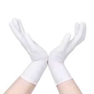 Guantes de Examen de Nitrilo Desechables Titanfine, Grado Médico, Sin Polvo, No Estériles, Superficie Texturizada Blanca, Clase I, Tallas <span class=keywords><strong>S</strong></span>/M/L/<span class=keywords><strong>XL</strong></span> - Product Image 2