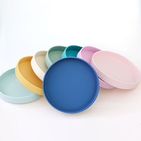 Assiette pour bébé en silicone de qualité alimentaire YC Shape, sans BPA, réutilisable, personnalisable, avec motif de dessin animé, bol facile à saisir pour tout-petit