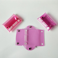 Vente en gros Kpop porte-clés petit portefeuille porte-cartes pochette carrée sac paillettes transparent mini pvc porte-monnaie avec bouton pression