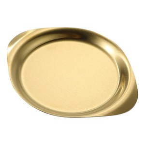 Korean Style Double Handle Flat Bottom Plate 304 Stainless Steel For Food Serving Dessert Barbecue Tray - Product Image 5