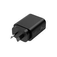 Pengisi Daya Cepat GaN 33 Watt 30W 3 Port Usb c Adaptor Daya untuk Pengisi Daya Iphone 13 14 Adaptor AU 2C1A