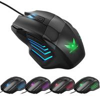 Souris de jeu mécanique électrique Lol Chicken Game, interface PS2, suivi optique, 7 touches, lumière respirante colorée, pour ordinateur de bureau