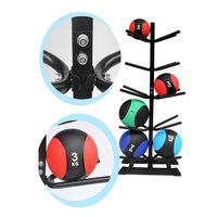 Support mural pour balles de sport (5 paires) – Rangement pour balles de slam, haltères et équipements de fitness – Idéal pour salle de sport et maison – Personnalisation du logo