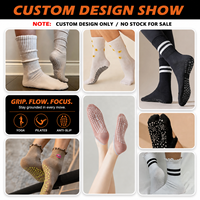 Chaussettes de yoga et de Pilates personnalisées en gros, antidérapantes, respirantes, avec impression personnalisée, pour studio de fitness et cours de yoga